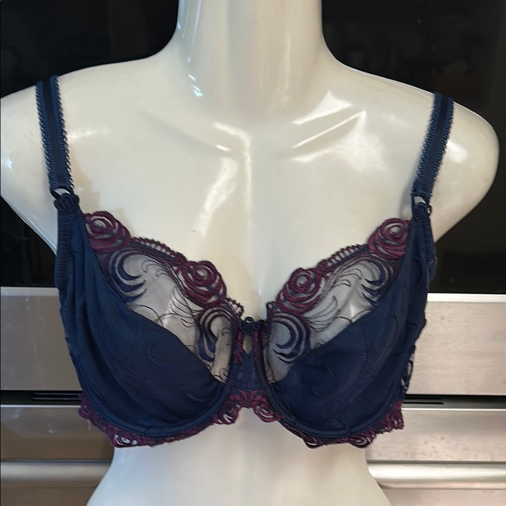 Marks & Spencer Blue and Red Lace Bras with Underwire Support